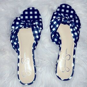 Jessica Simpson Gingham Slide Sandal
